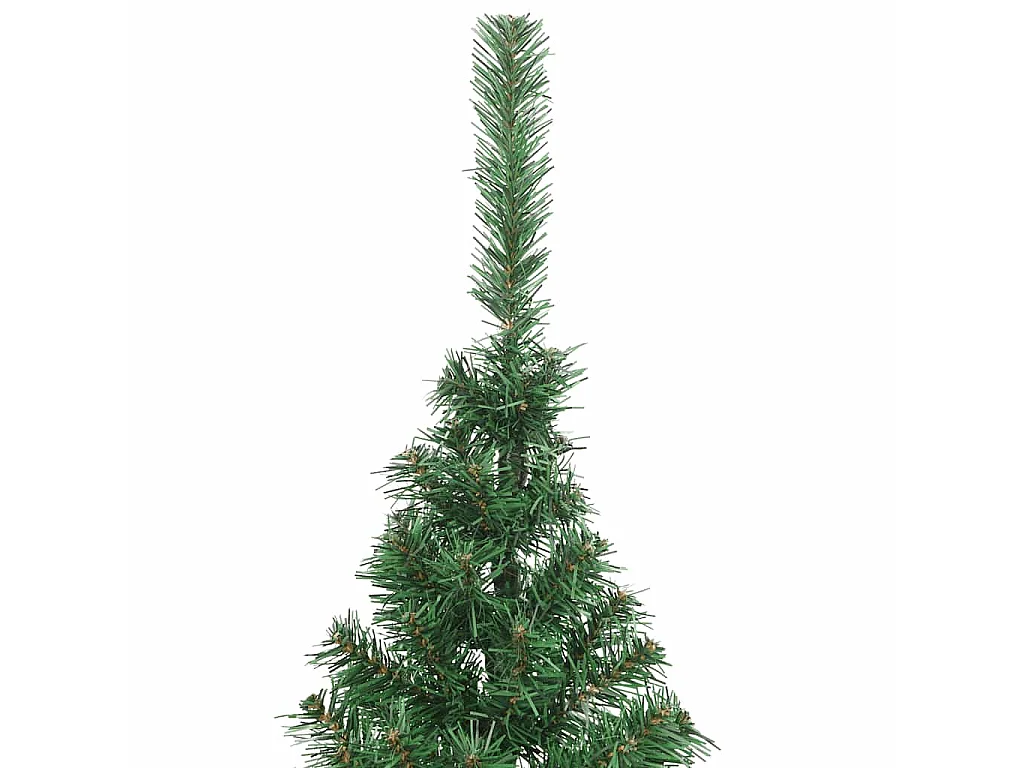 Meia árvore de Natal artificial com suporte 240 cm PVC verde