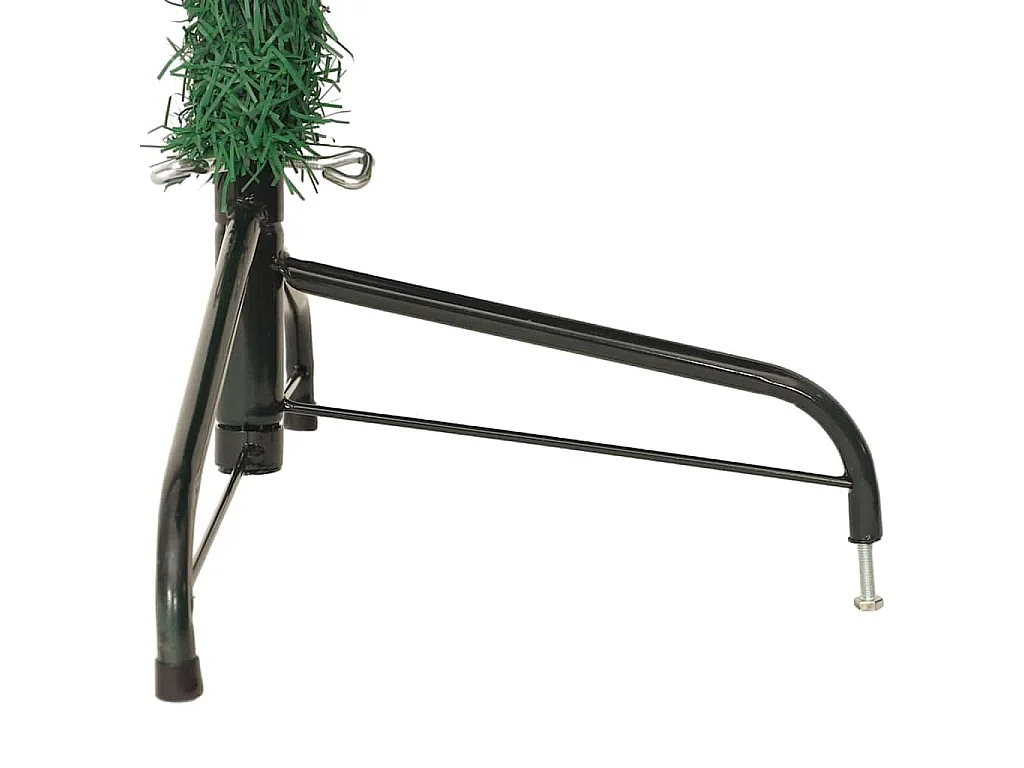 Meia árvore de Natal artificial com suporte 240 cm PVC verde