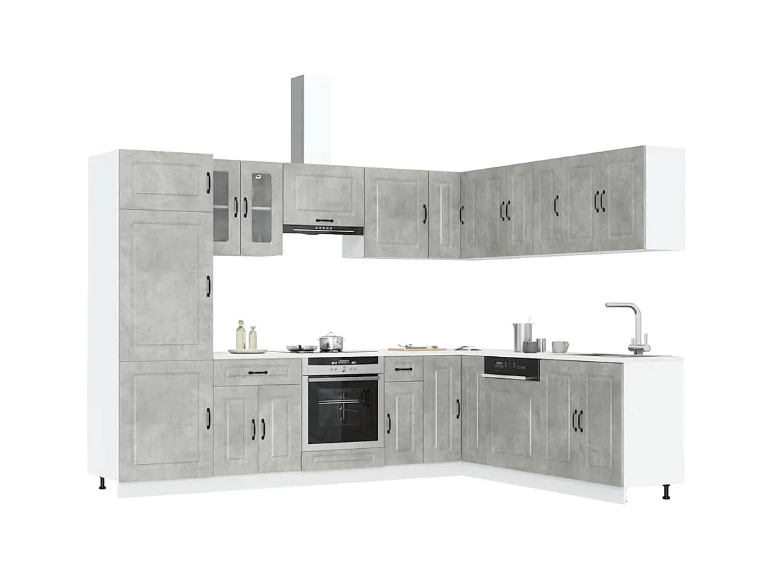 Ensemble d'armoires de cuisine 14 pcs Kalmar bois d'ingénierie