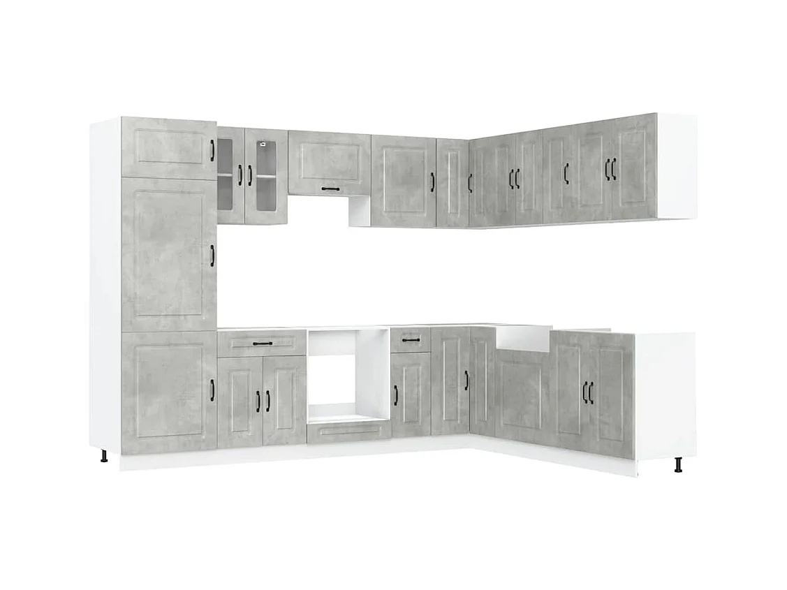 Ensemble d'armoires de cuisine 14 pcs Kalmar bois d'ingénierie