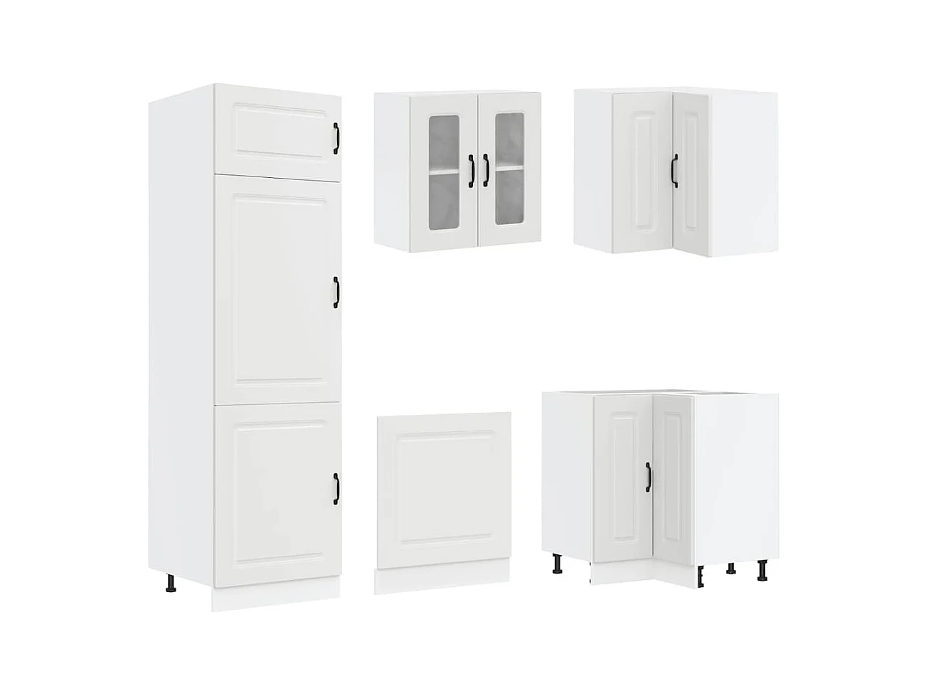 14-delige Keukenkastenset Kalmar bewerkt hout wit