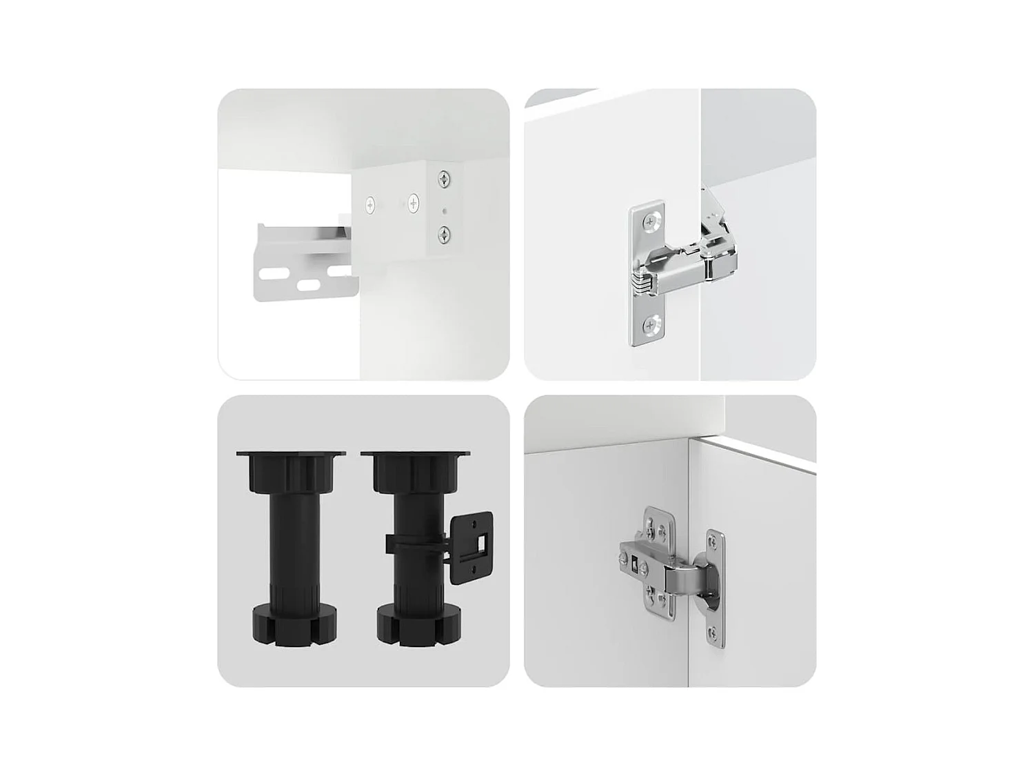 14-delige Keukenkastenset Kalmar bewerkt hout wit