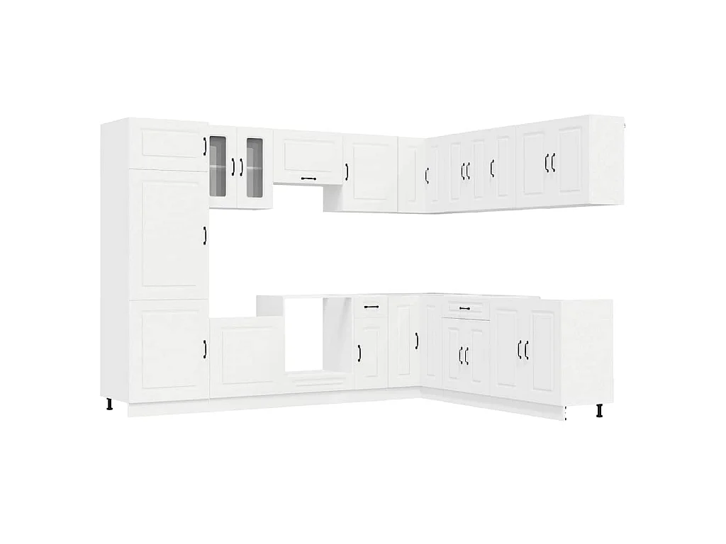 Set Mobili da Cucina 14 pz Kalmar Bianco Legno Multistrato