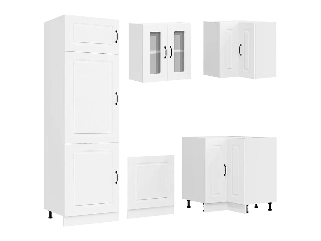 Set Mobili da Cucina 14 pz Kalmar Bianco Legno Multistrato