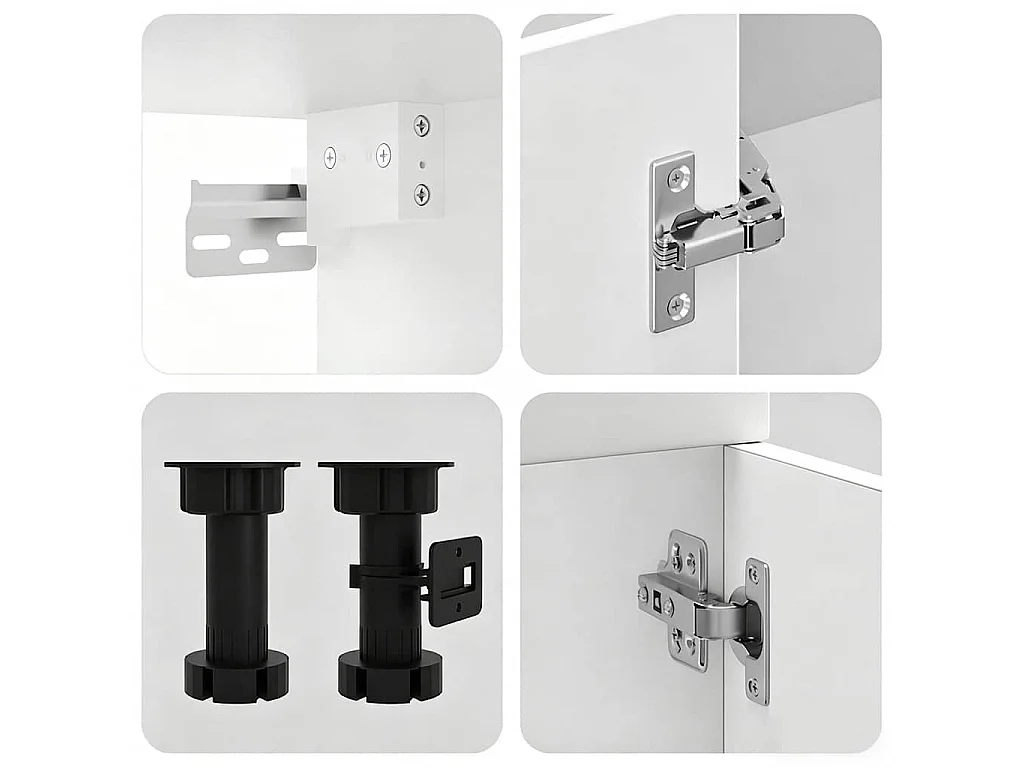 Set Mobili da Cucina 14 pz Kalmar Bianco Legno Multistrato