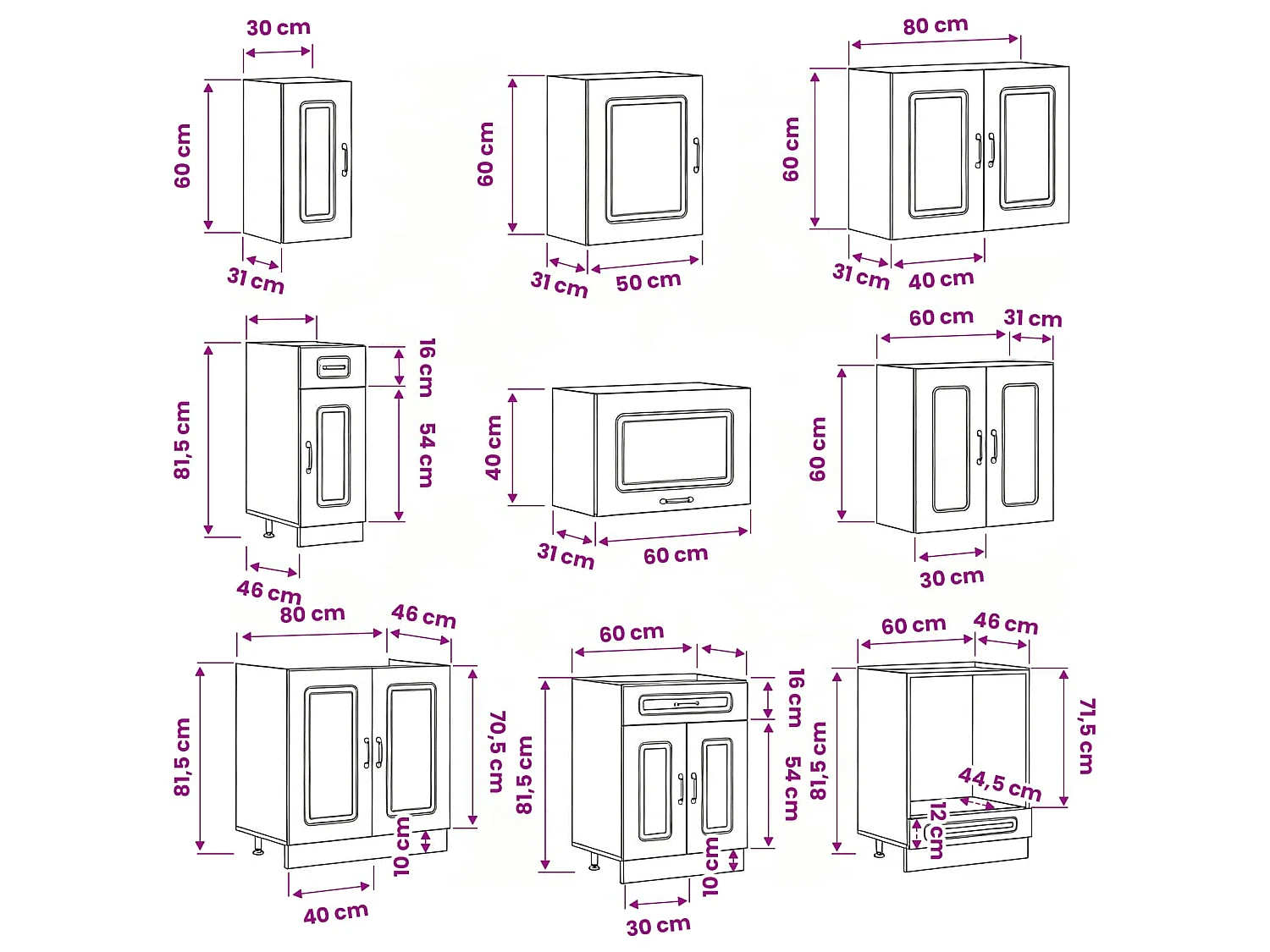 Ensemble d'armoires de cuisine 14 pcs Kalmar bois d'ingénierie