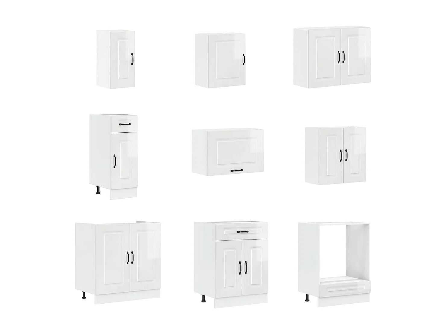 Ensemble d'armoires de cuisine 14 pcs Kalmar bois d'ingénierie