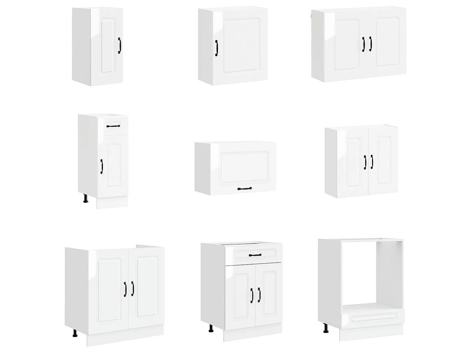 Ensemble d'armoires de cuisine 14 pcs Kalmar bois d'ingénierie
