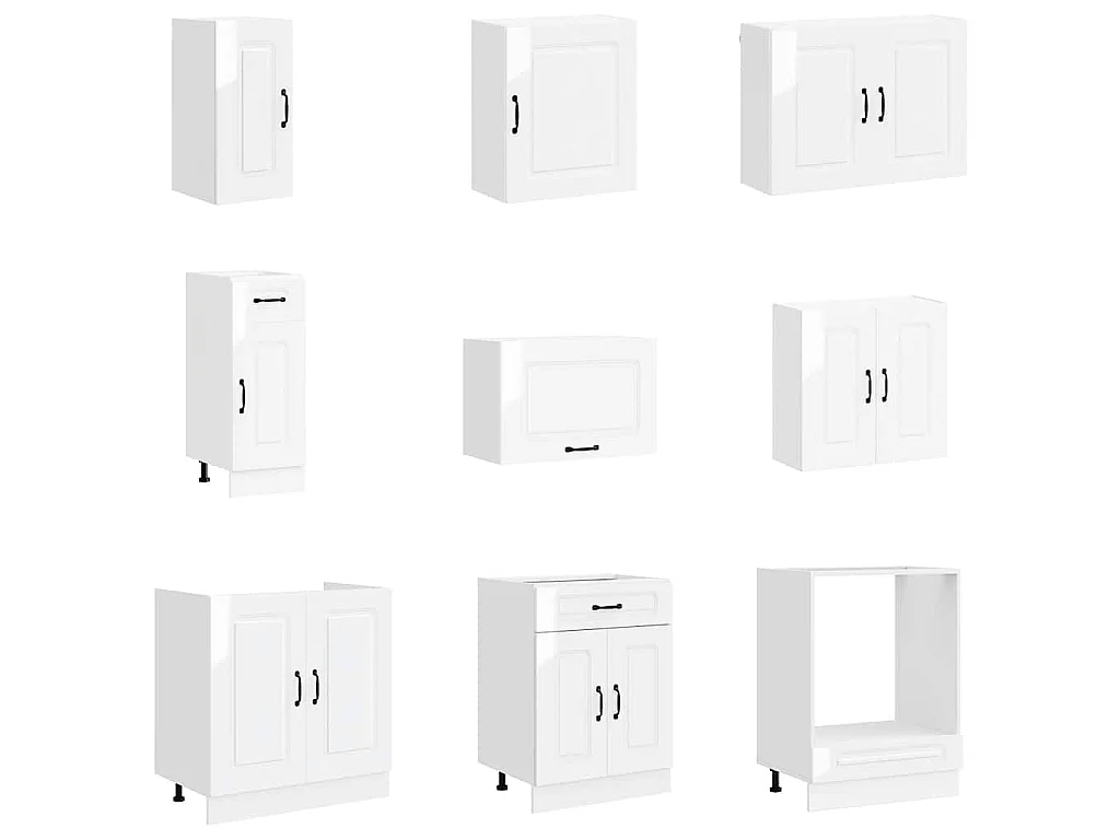 Ensemble d'armoires de cuisine 14 pcs Kalmar bois d'ingénierie