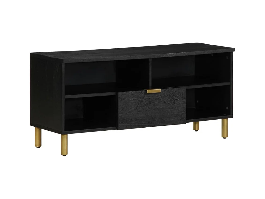 Mobile Porta TV Nero 100x33x46 cm in Legno Multistrato