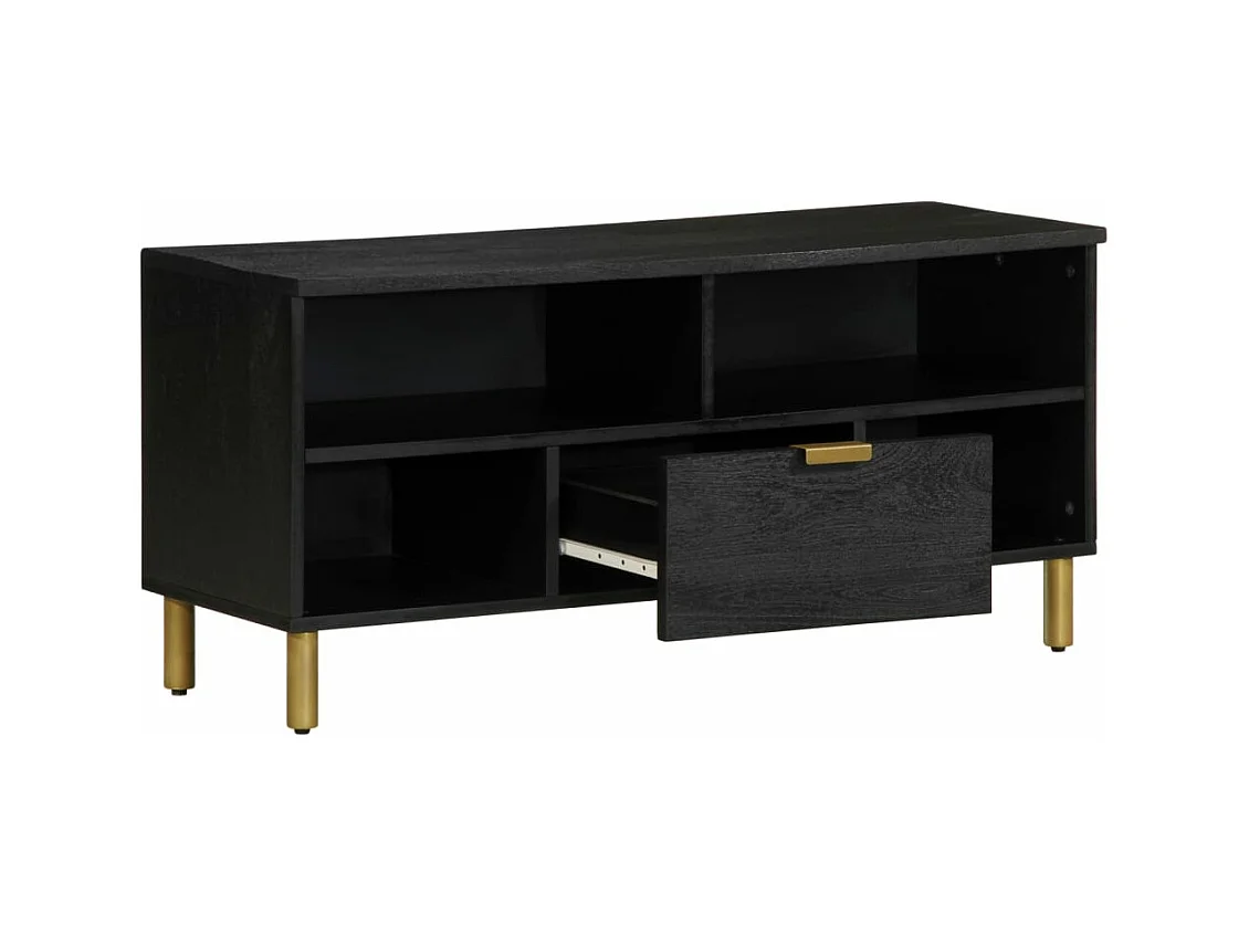 Mobile Porta TV Nero 100x33x46 cm in Legno Multistrato