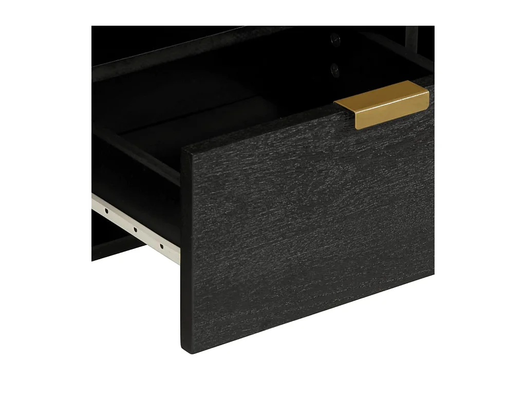 Mobile Porta TV Nero 100x33x46 cm in Legno Multistrato