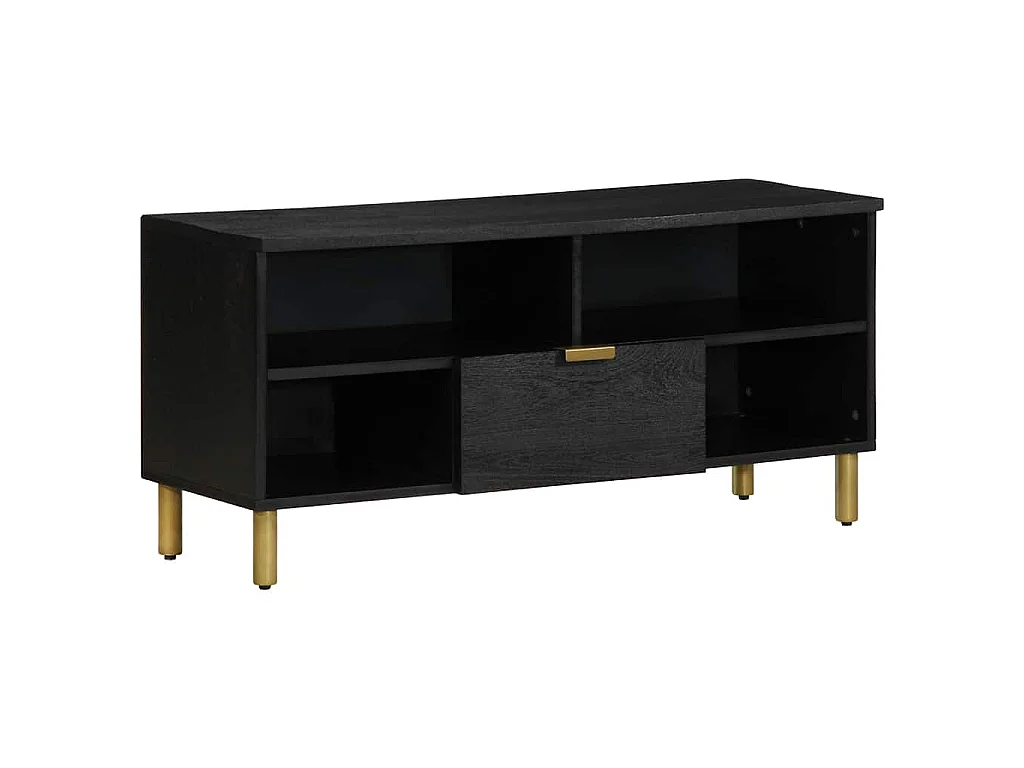 Mobile Porta TV Nero 100x33x46 cm in Legno Multistrato