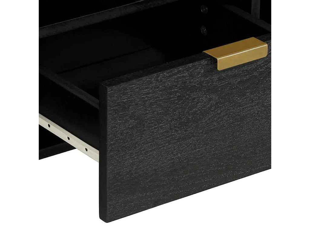 Mobile Porta TV Nero 100x33x46 cm in Legno Multistrato