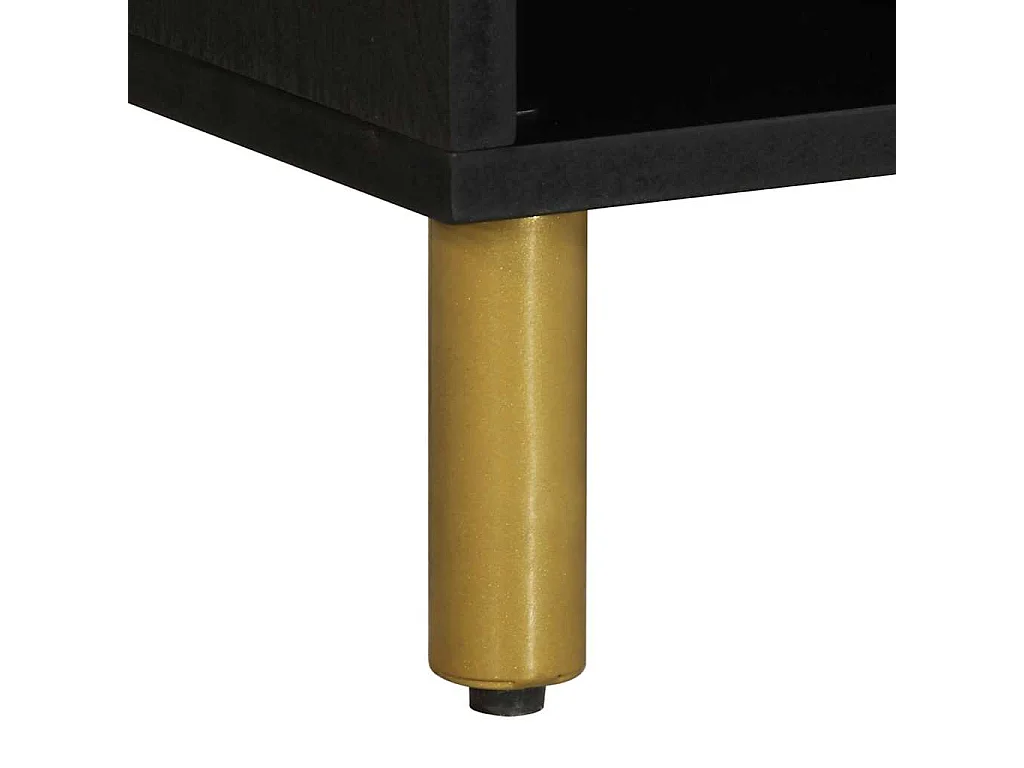 Meuble TV noir 80x33x46 cm bois d'ingénierie