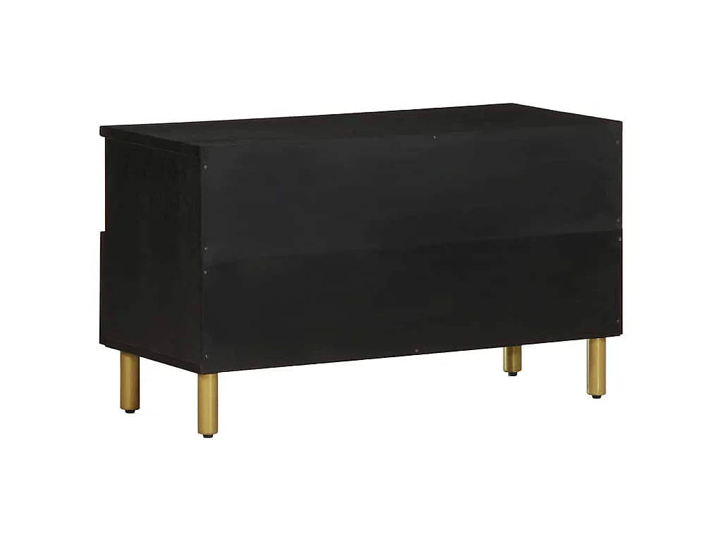 Mobile Porta TV Nero 80x33x46 cm in Legno Multistrato