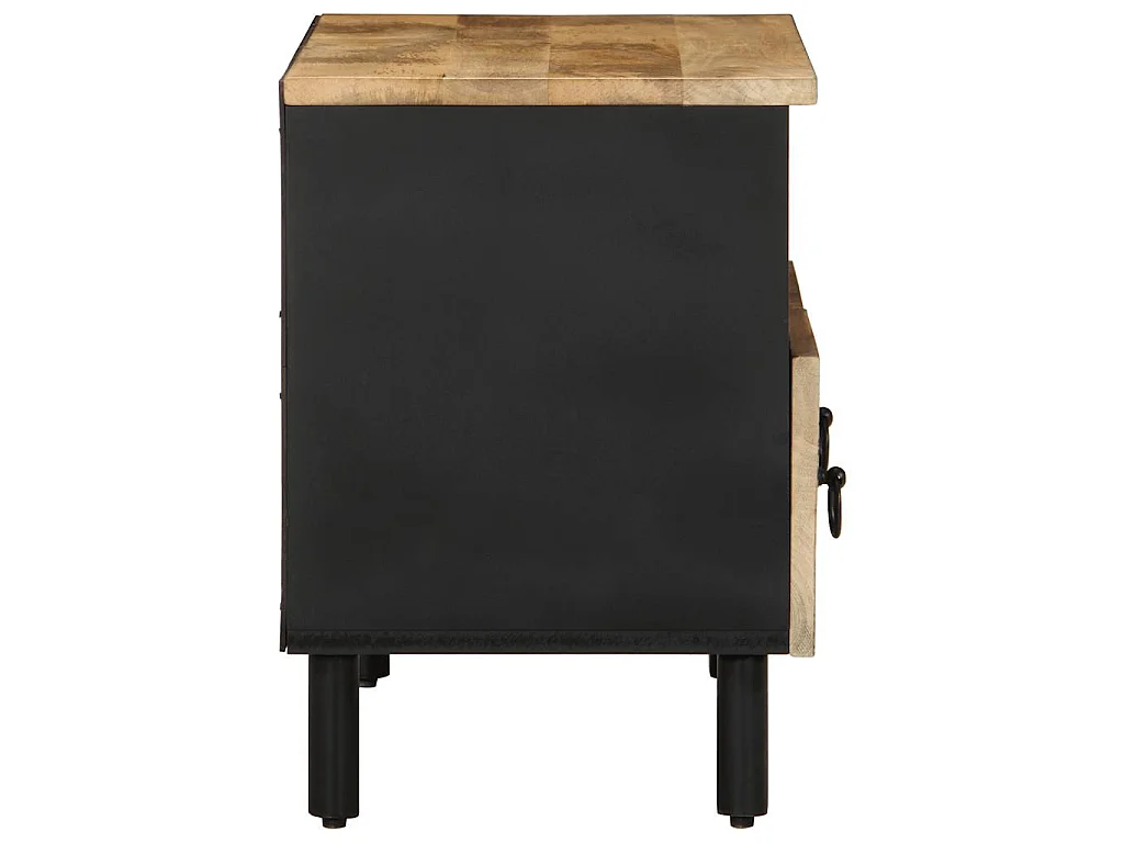 Móvel de TV 70x33,5x46 cm madeira mangueira áspera maciça preto