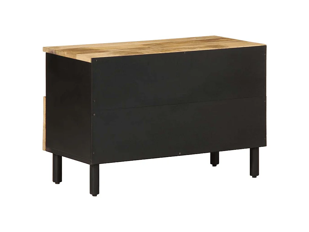 Móvel de TV 70x33,5x46 cm madeira mangueira áspera maciça preto