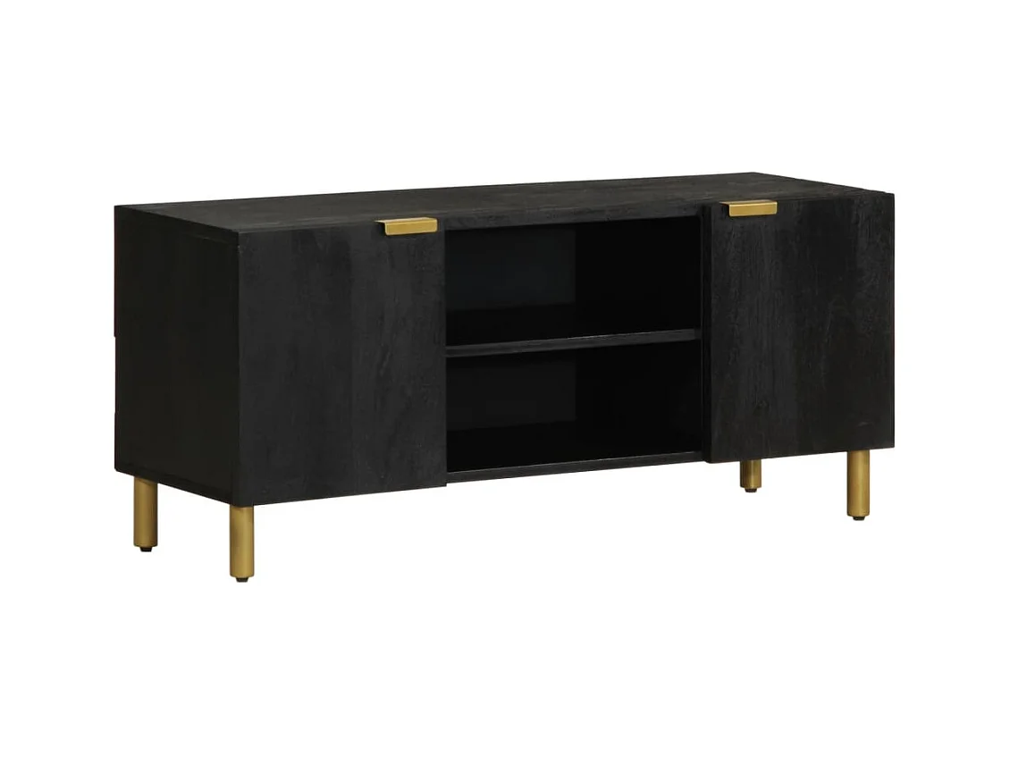 Mobile Porta TV Nero 105x33x46 cm in Legno Multistrato