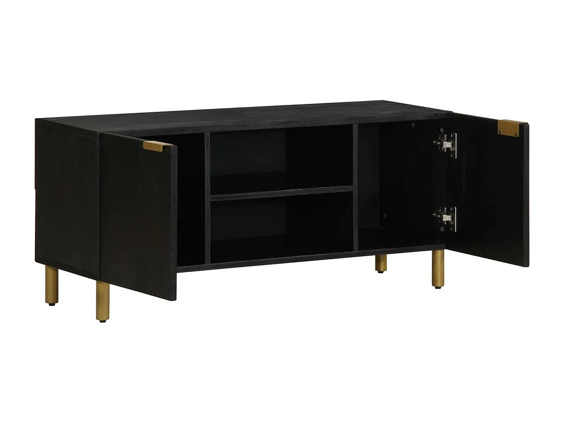 Mobile Porta TV Nero 105x33x46 cm in Legno Multistrato