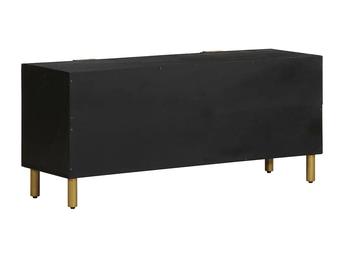 Meuble TV noir 105x33x46 cm bois d'ingénierie