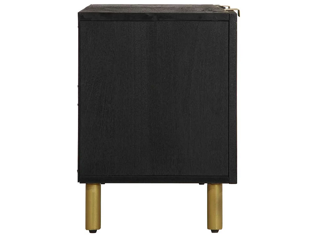 Meuble TV noir 105x33x46 cm bois d'ingénierie