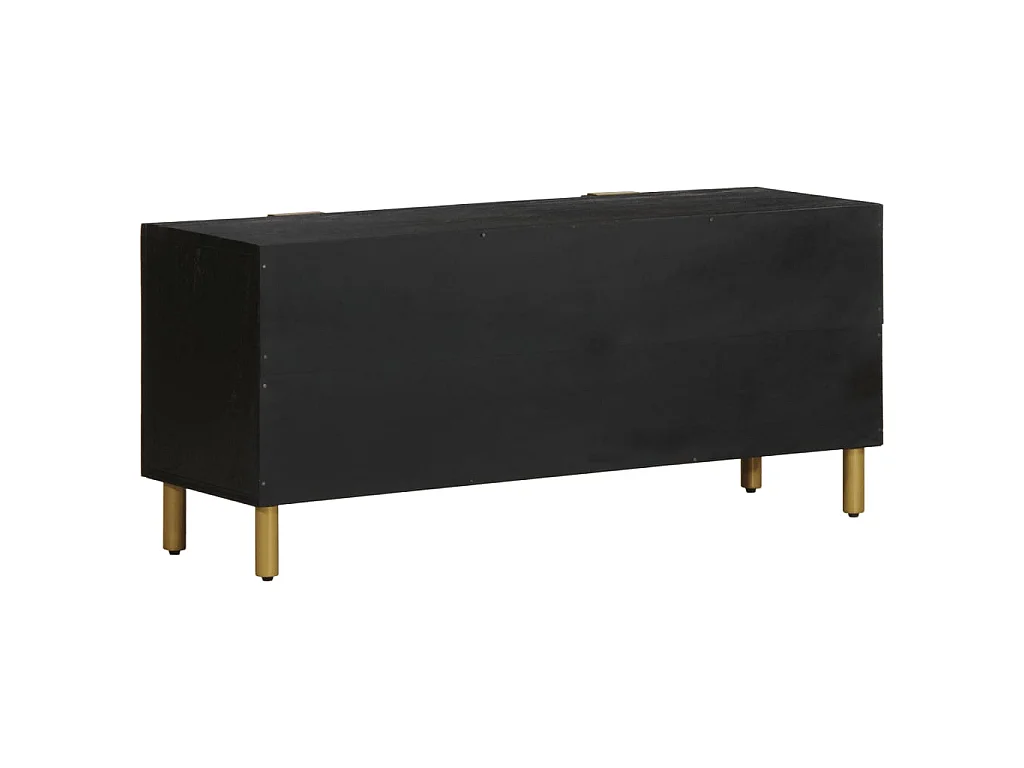 Meuble TV noir 105x33x46 cm bois d'ingénierie