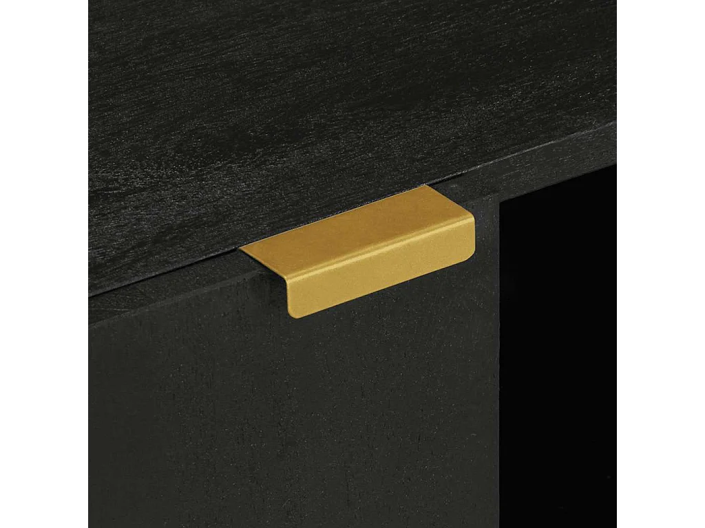 Meuble TV noir 105x33x46 cm bois d'ingénierie