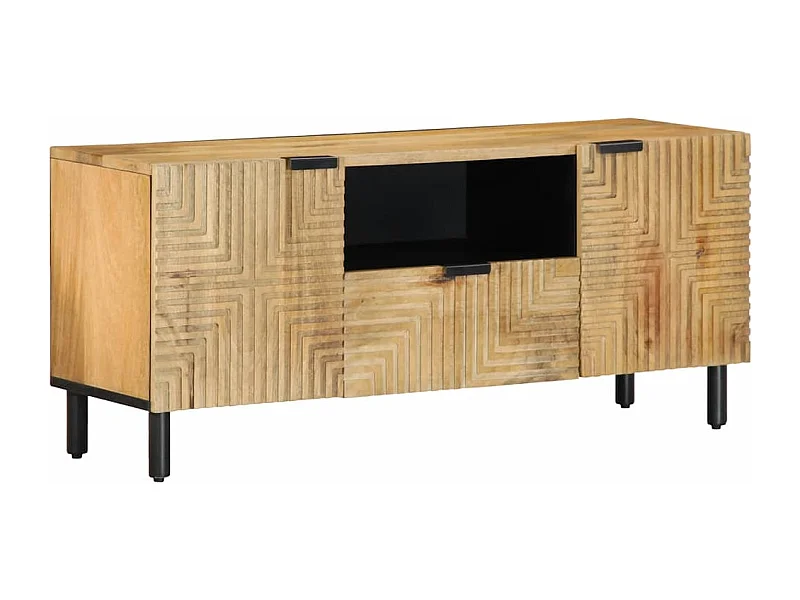 Meuble TV marron 105x33x46 cm Bois massif de manguier