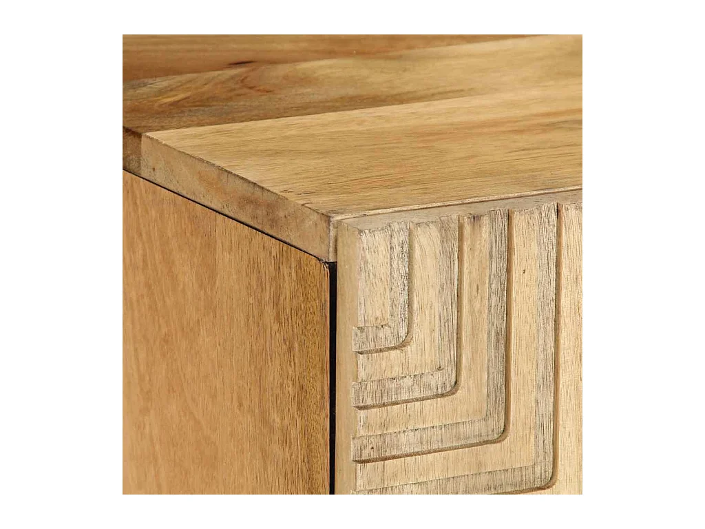 Mobile Porta TV Marrone 105x33x46cm in Legno Massello di Mango