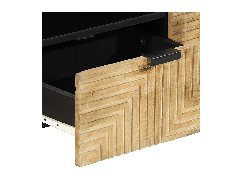 Mobile Porta TV Marrone 105x33x46cm in Legno Massello di Mango