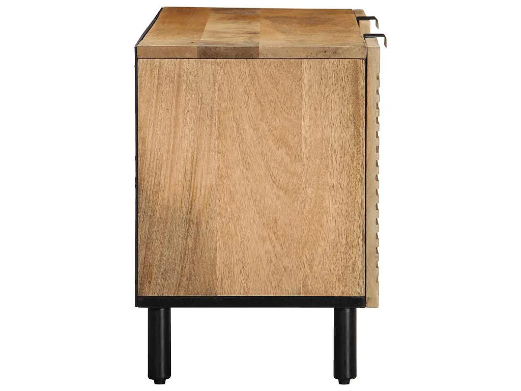 Mobile Porta TV Marrone 105x33x46cm in Legno Massello di Mango