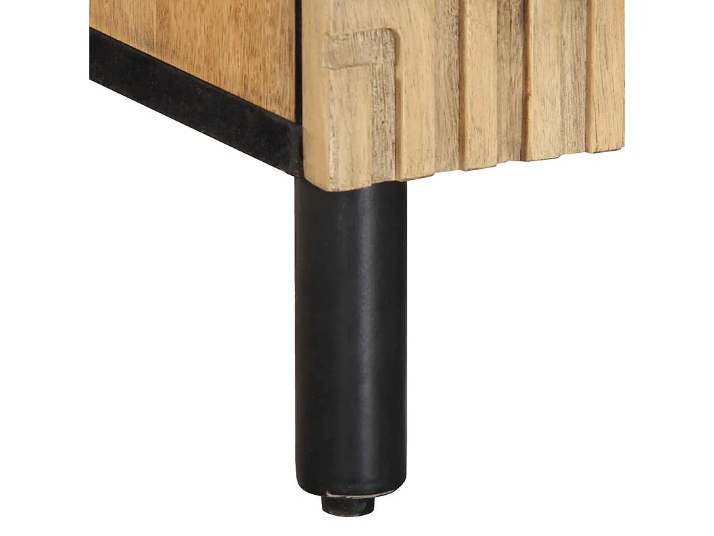 Mobile Porta TV Marrone 105x33x46cm in Legno Massello di Mango