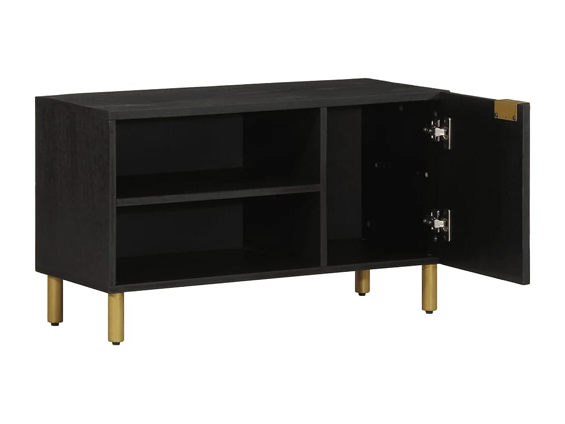 Mobile Porta TV Nero 80x33x46 cm in Legno Multistrato