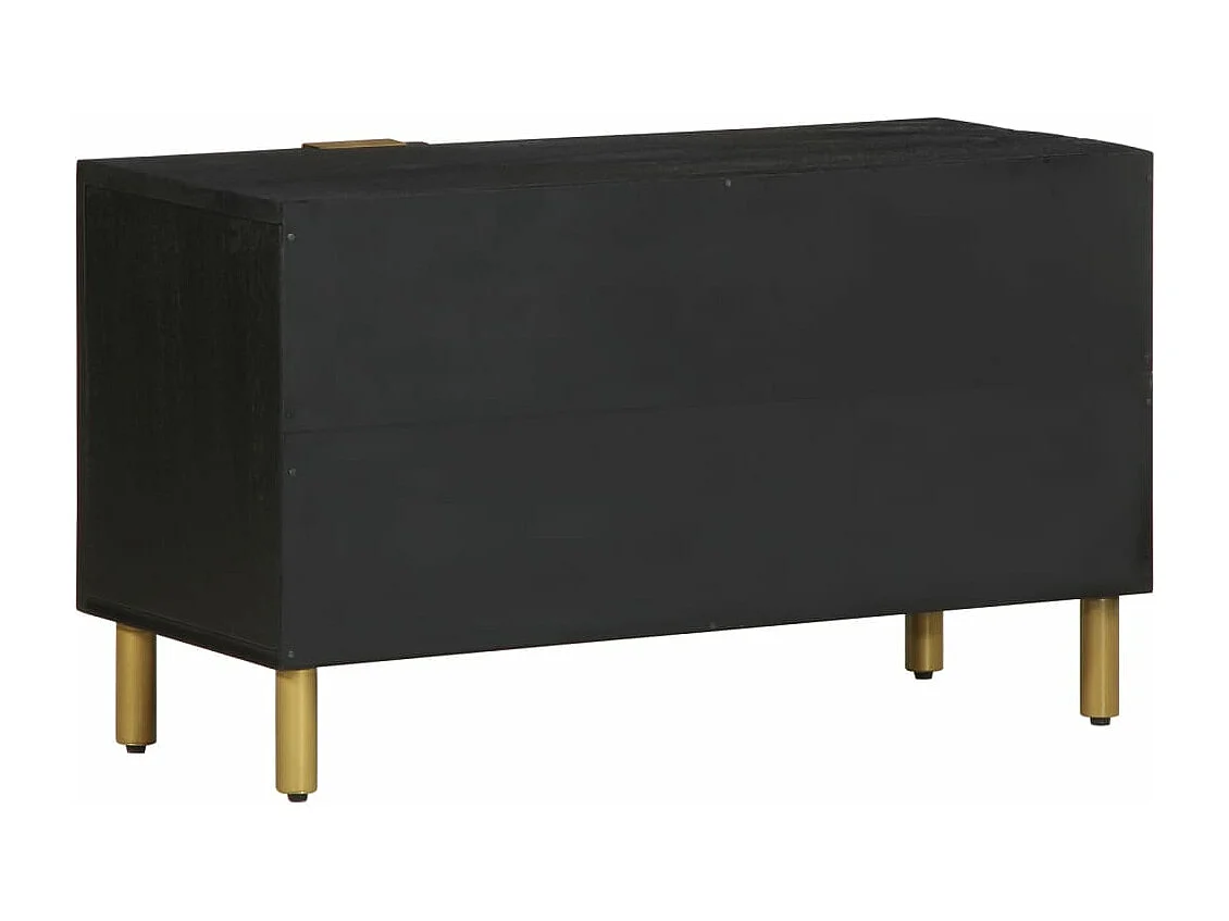 Mobile Porta TV Nero 80x33x46 cm in Legno Multistrato