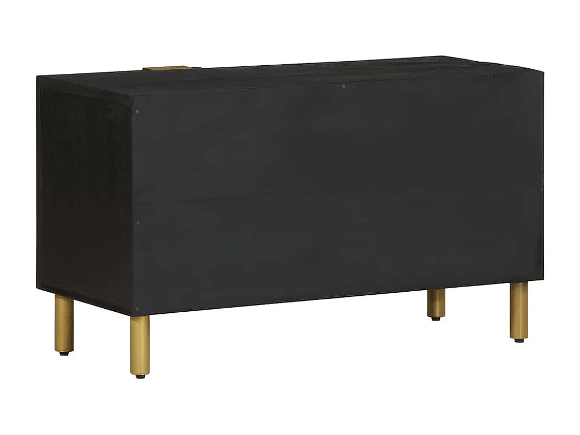 Meuble TV noir 80x33x46 cm bois d'ingénierie