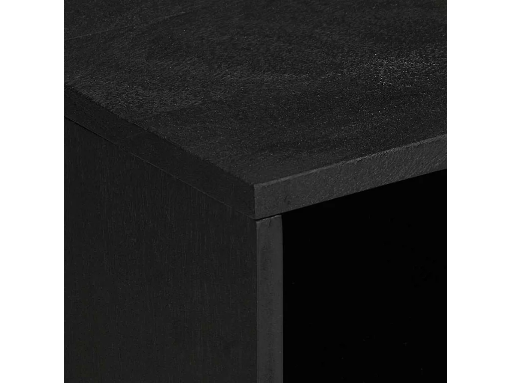 Meuble TV noir 80x33x46 cm bois d'ingénierie