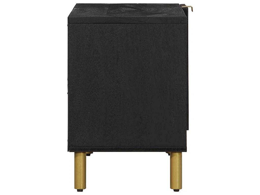 Meuble TV noir 80x33x46 cm bois d'ingénierie
