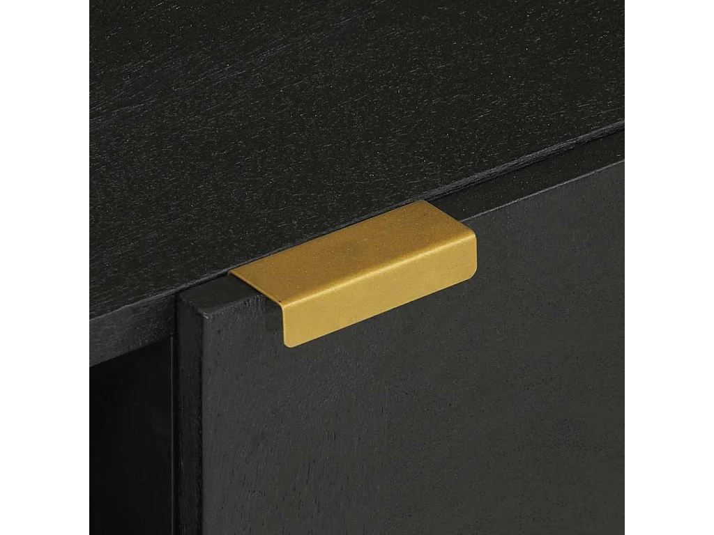 Meuble TV noir 80x33x46 cm bois d'ingénierie