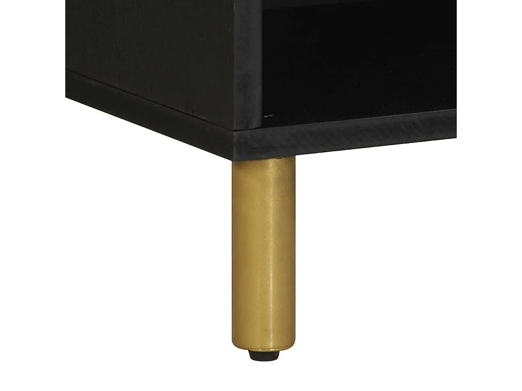 Meuble TV noir 80x33x46 cm bois d'ingénierie
