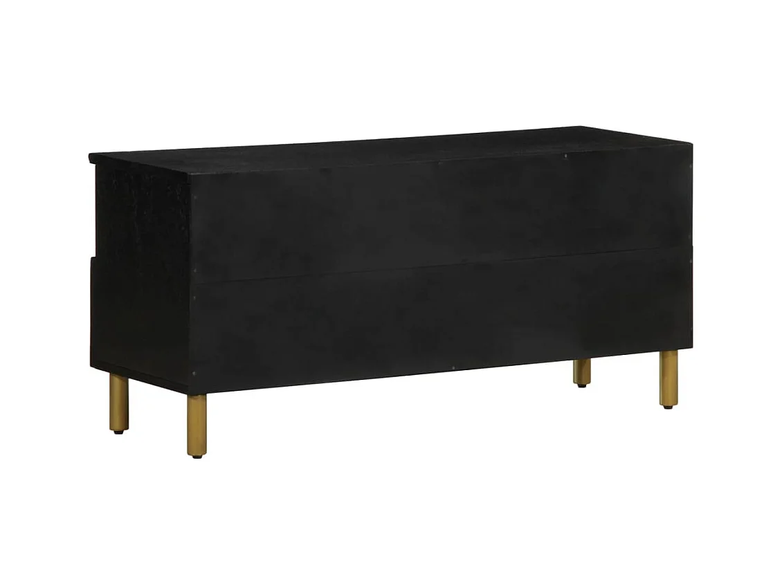 Tv-meubel 100x33x46 cm bewerkt hout zwart