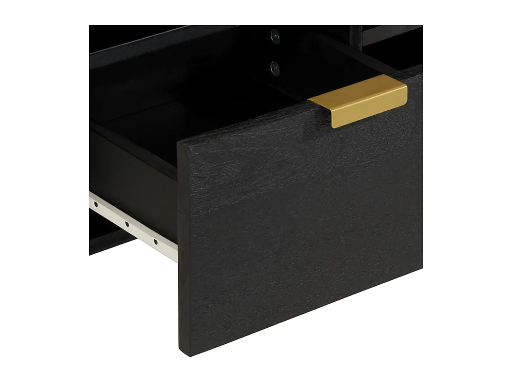 Tv-meubel 100x33x46 cm bewerkt hout zwart