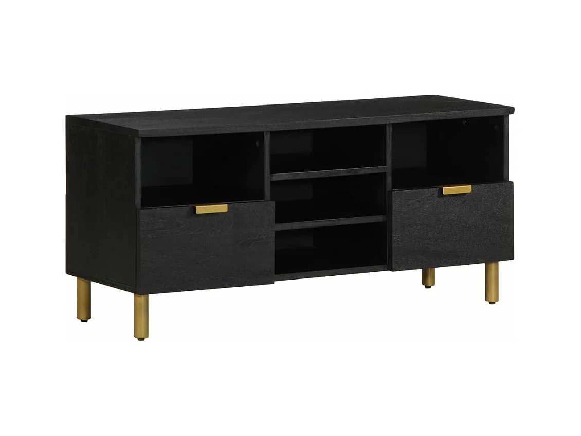 Meuble TV noir 100x33x46 cm bois d'ingénierie