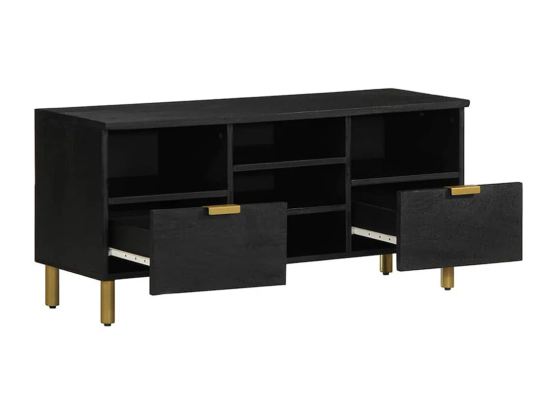 Mobile Porta TV Nero 100x33x46 cm in Legno Multistrato