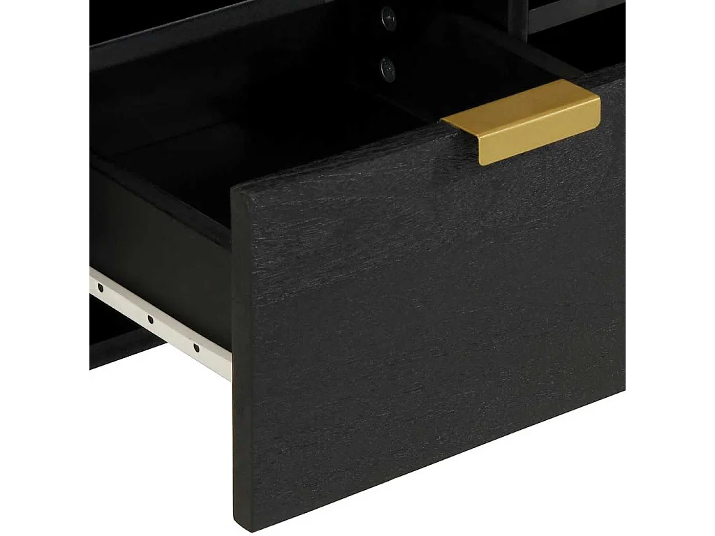 Mobile Porta TV Nero 100x33x46 cm in Legno Multistrato