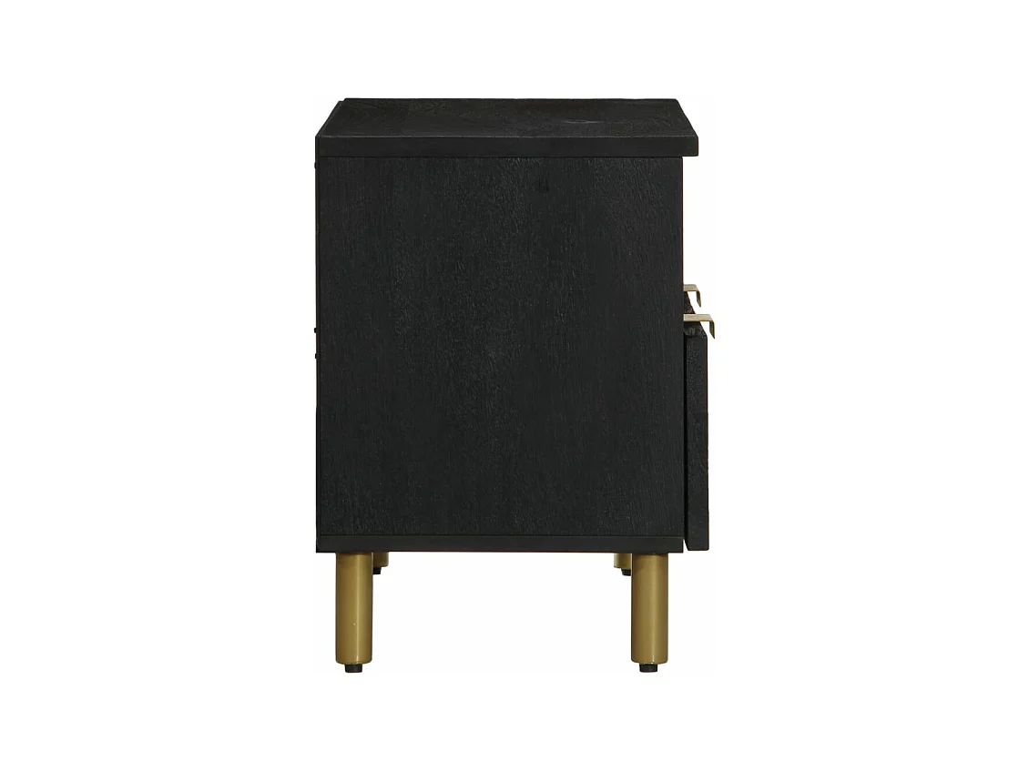 Tv-meubel 70x33x46 cm bewerkt hout zwart