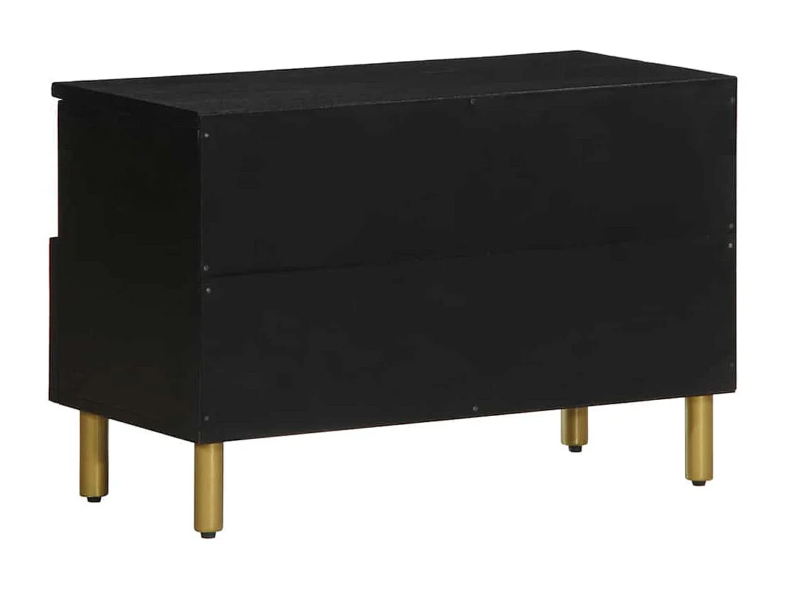 Meuble TV noir 70x33x46 cm bois d'ingénierie