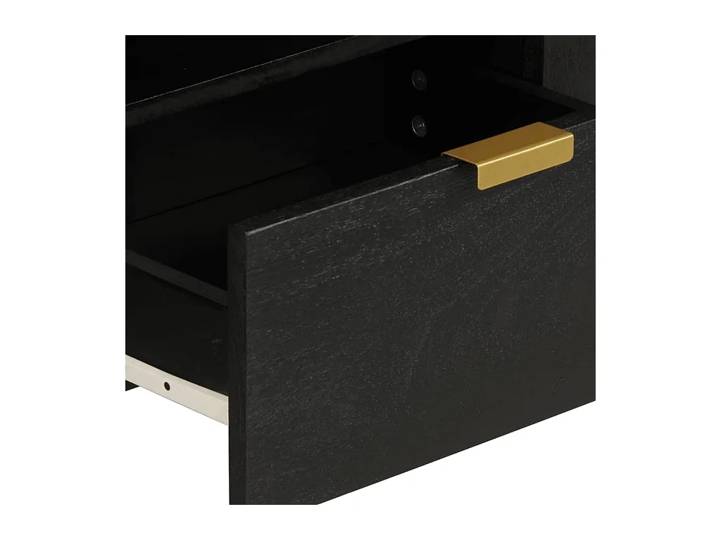 Mobile Porta TV Nero 105x33x46 cm in Legno Multistrato