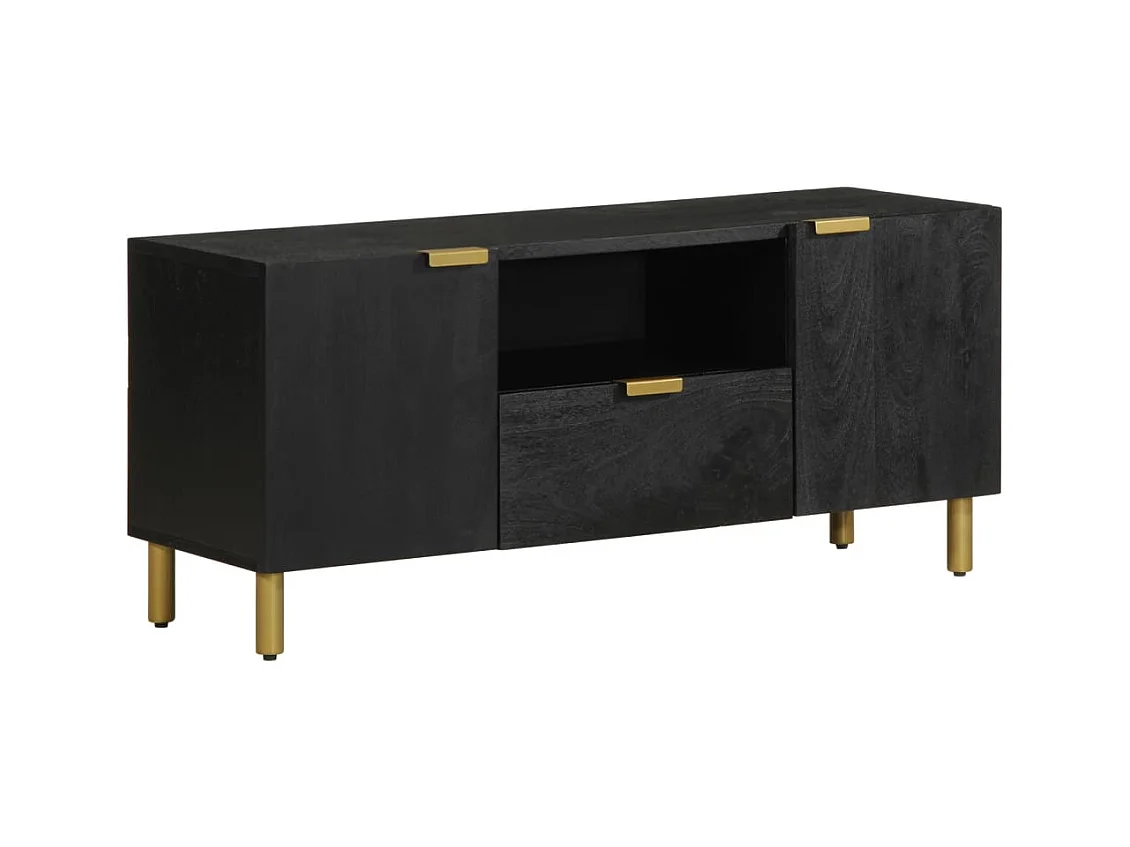 Mobile Porta TV Nero 105x33x46 cm in Legno Multistrato