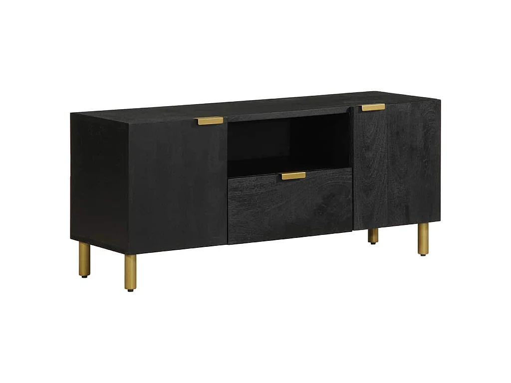 Mobile Porta TV Nero 105x33x46 cm in Legno Multistrato
